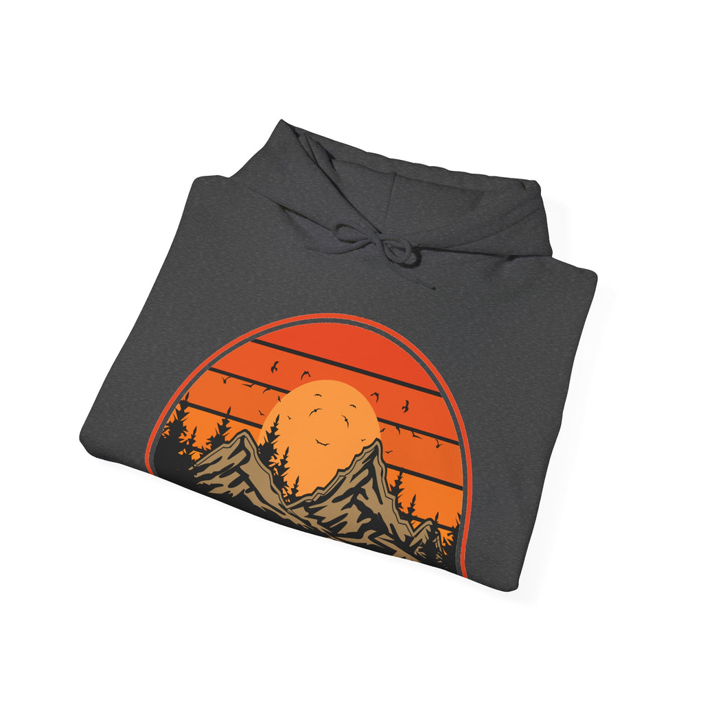 Adventure Hoodie - "Life Is An Adventure" Mountain Sunset Hooded Sweatshirt