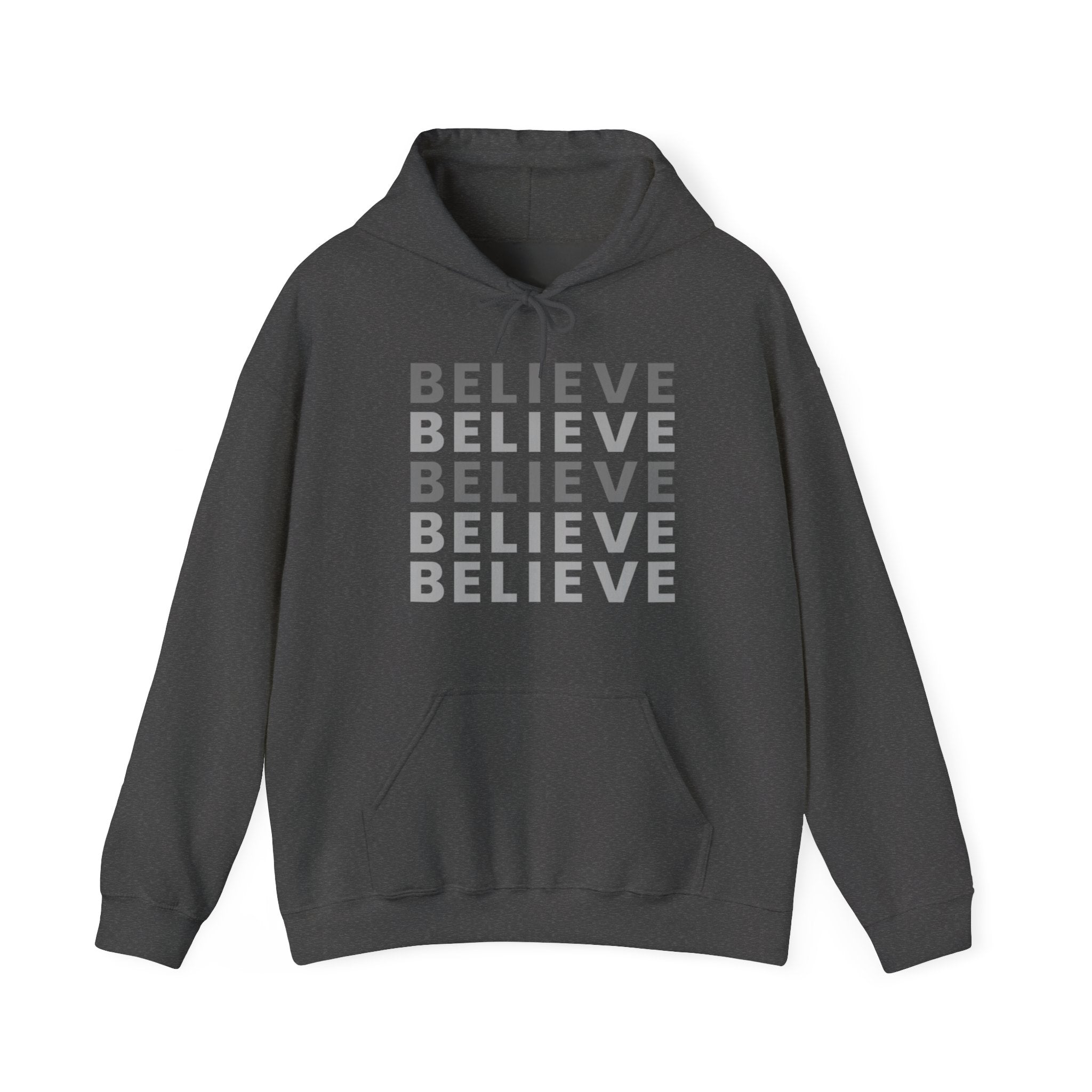 Believe Repeat Hoodie — Minimal Motivational Pullover