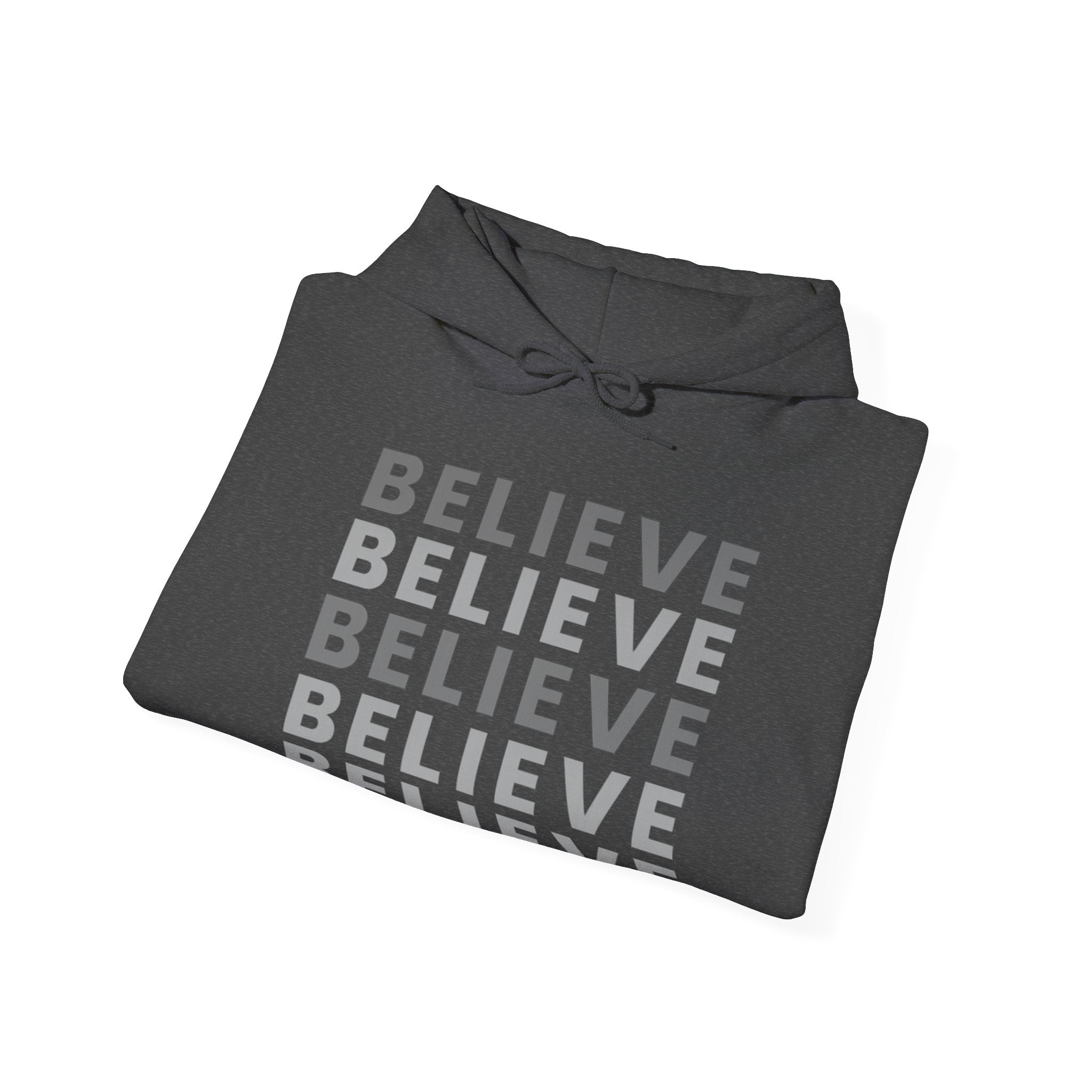 Believe Repeat Hoodie — Minimal Motivational Pullover