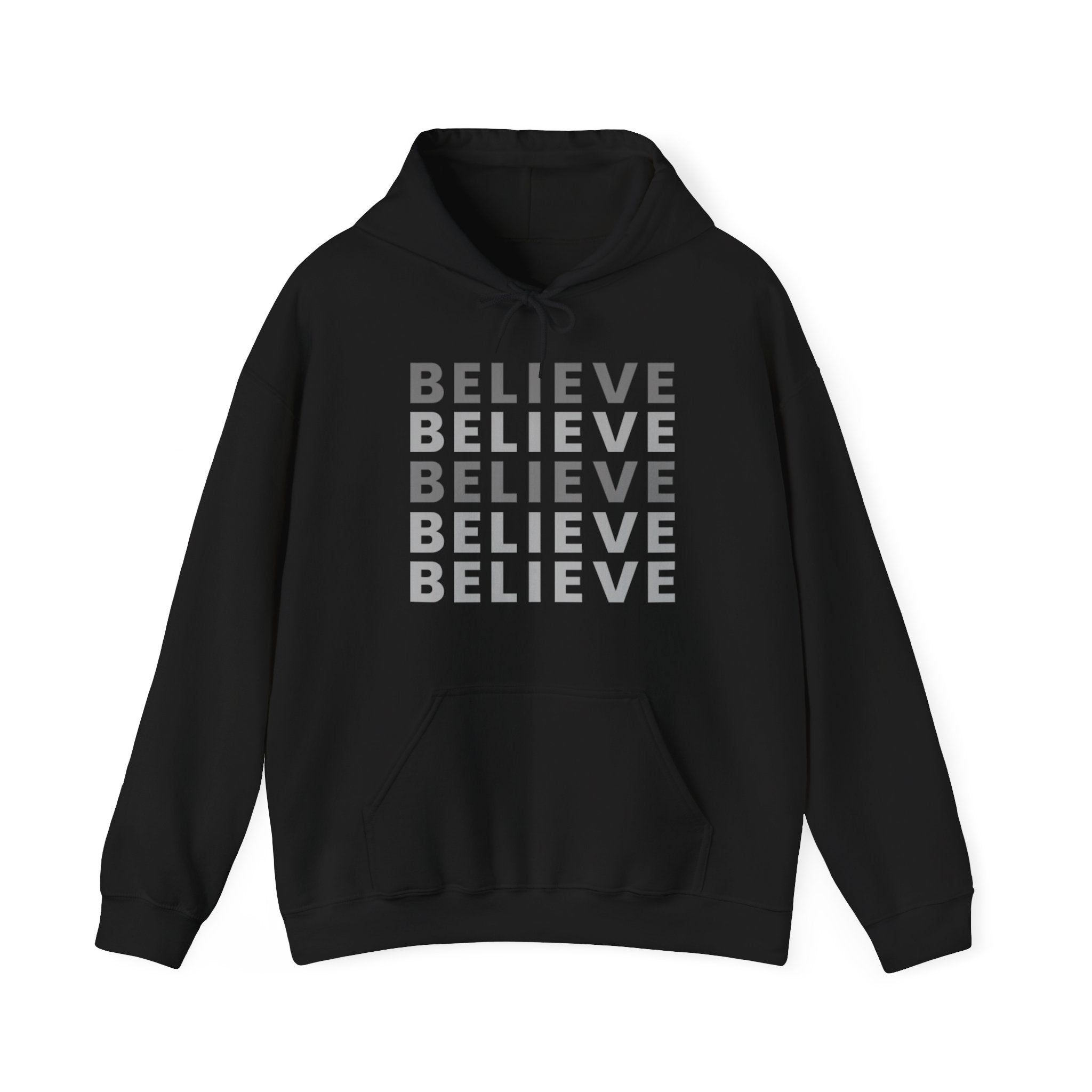Believe Repeat Hoodie — Minimal Motivational Pullover