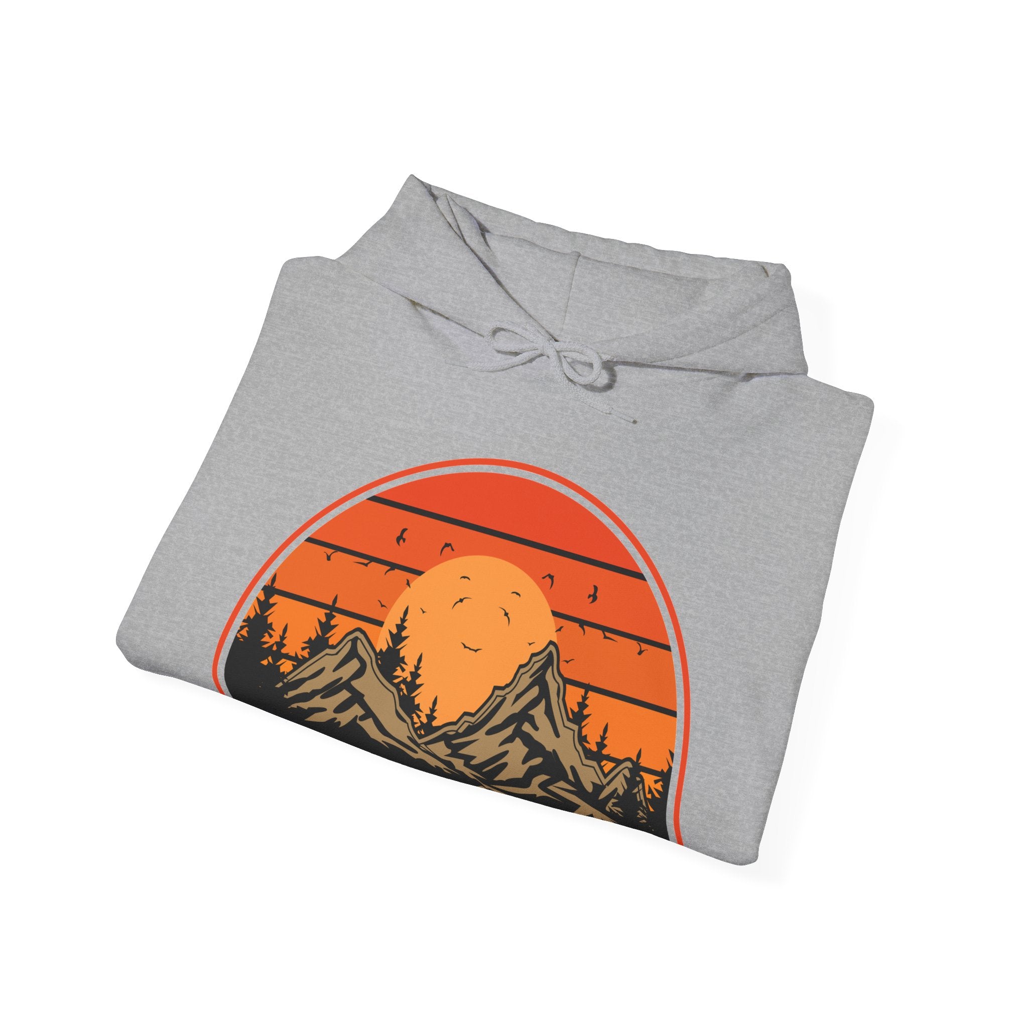 Adventure Hoodie - "Life Is An Adventure" Mountain Sunset Hooded Sweatshirt