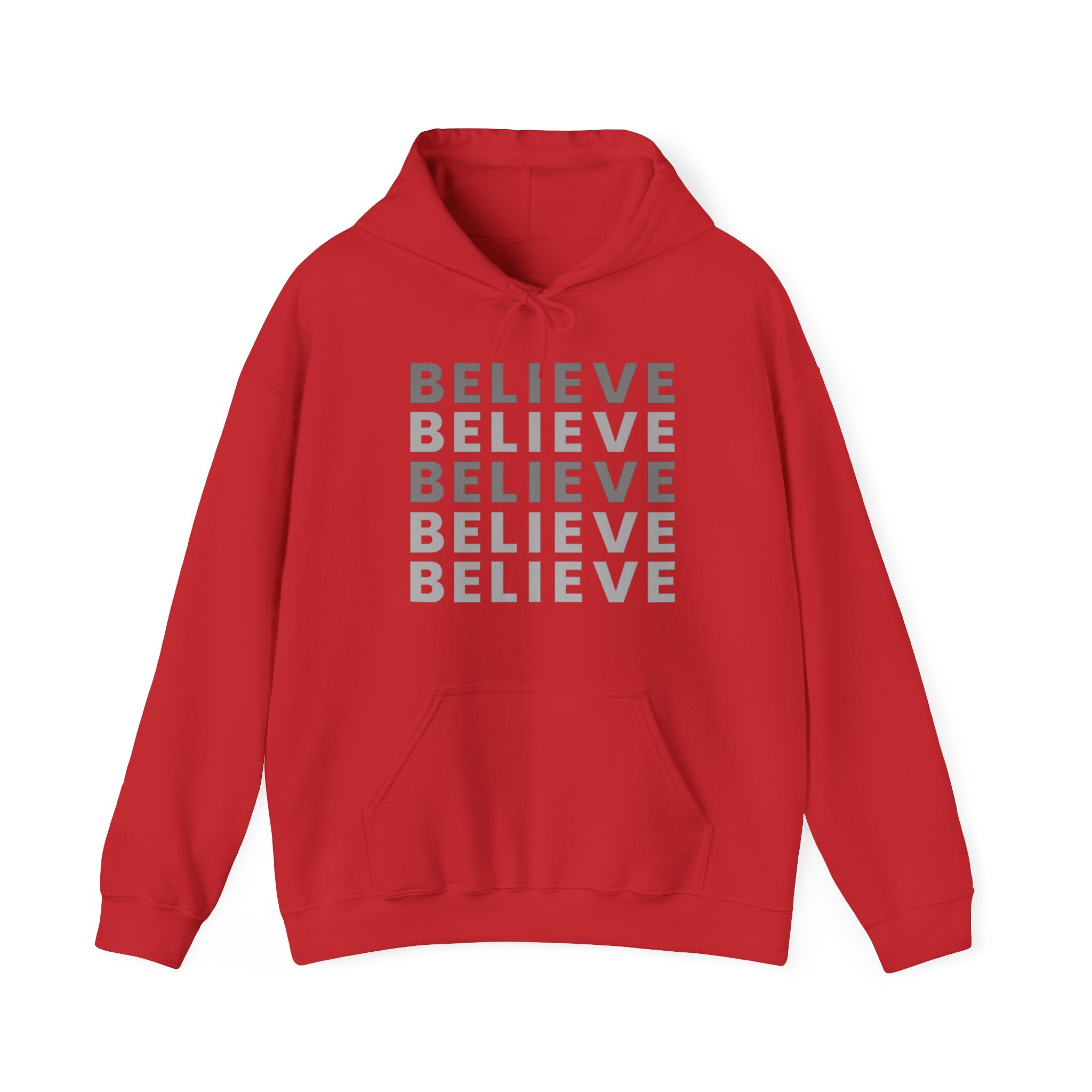 Believe Repeat Hoodie — Minimal Motivational Pullover