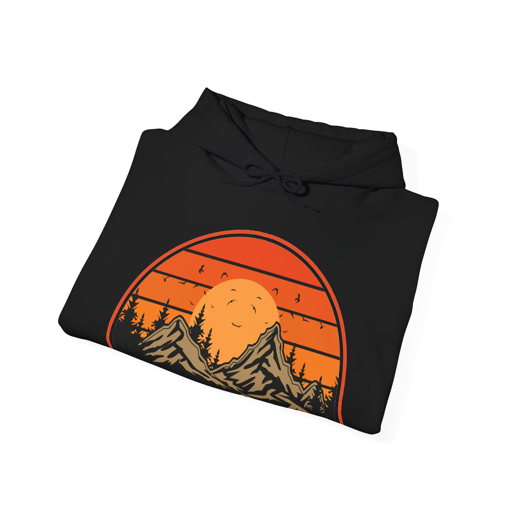 Adventure Hoodie - "Life Is An Adventure" Mountain Sunset Hooded Sweatshirt