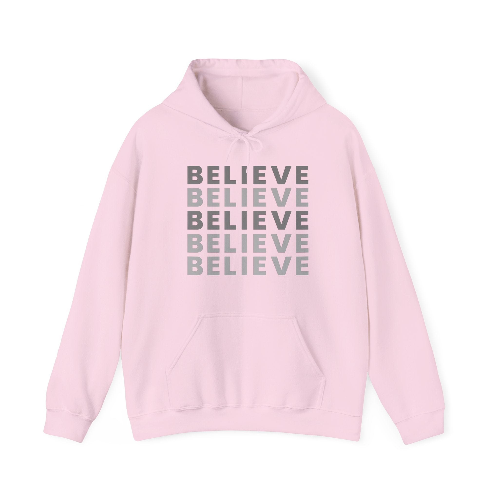 Believe Repeat Hoodie — Minimal Motivational Pullover